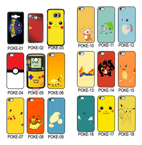 Funda Pokemon Pikachu Compatible Con Tecno Spark Pova Negro Infinix Hot 50 Pro 4g