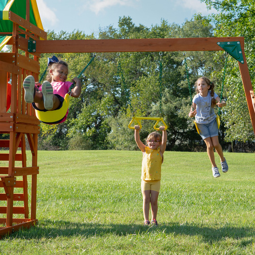 Centro De Juegos Casa Columpios Resbaladilla Hasta 9 Niños!