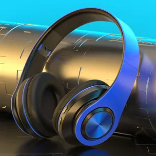 Fone De Ouvido Bluetooth B39 Dobrável Com Led - Sem Fio Cor Azul
