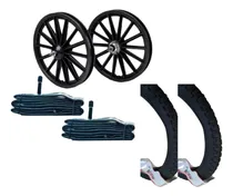 Comprar Roda Nylon Aro 16 Preto C\u002F Eixos C\u002F Pneus E Camaras