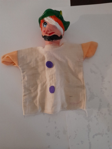 Imagen 3 de 3 de Antiguo Titere Pirata Cabeza De Goma