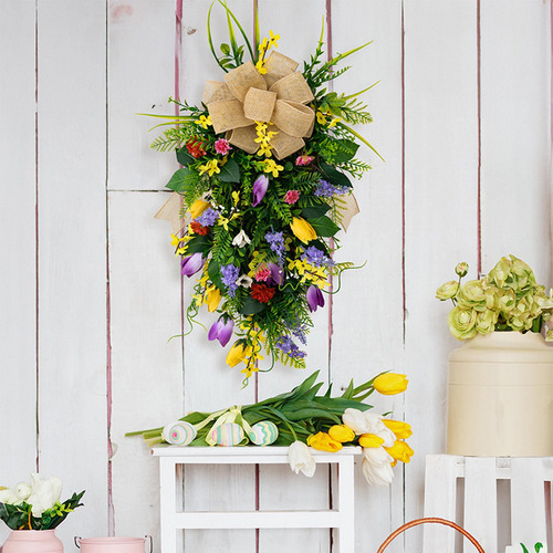 Corona Floral Con Valla Botín De Tulipanes De Boda Para