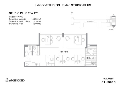 Imagen 11 de 30 de Distrito Quartier - Excelente Loft Ideal Para Oficina En Alquiler.