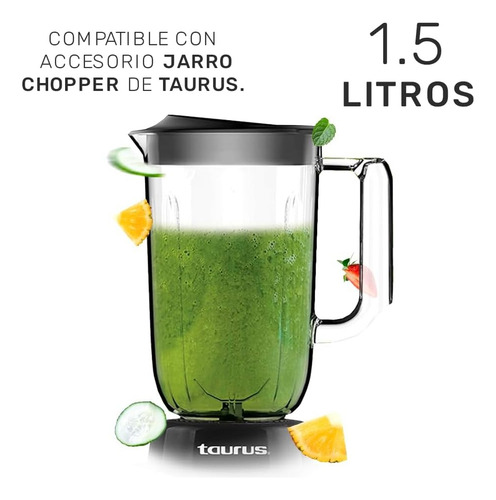 Licuadora Práctica Vaso 1.5l 4 Velocidades Y Diseño Seguro Negro