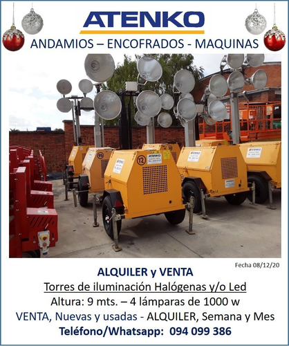 Venta De Torre De Iluminación 4 Focos De 1000w
