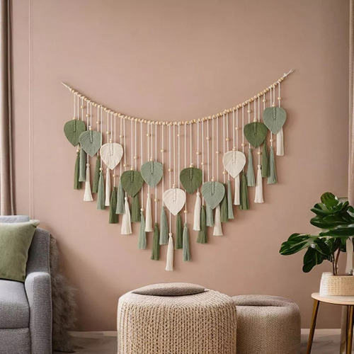 Tapiz De Macramé For Colgar En La Pared, Adorno De Pared Pa