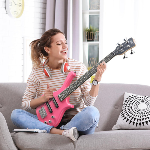 Electric Bass Guitar Glarry 4 String Beginner 91cm W/ Kit