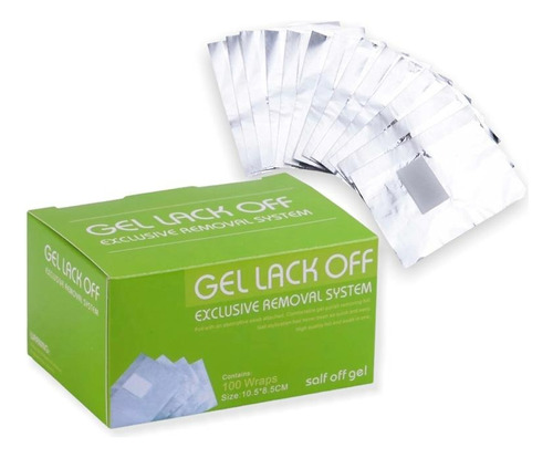 Papel Aluminio Con Algodón Para Retiro De Manicure 100 Pcs