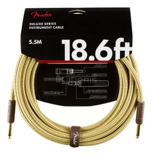 Cable Instrumento Fender Deluxe Series 5.5 Mts Tweed