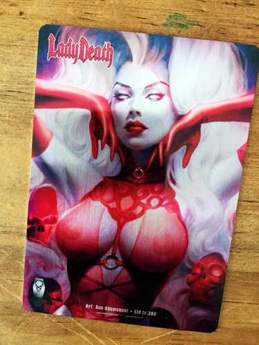 Tarjetas - Lady Death Metallic Card Tarjeta Metalizada Sun