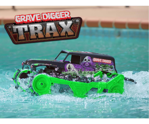 Vehículo Monster Jam Grave Digger Trax Todo Terreno Rc