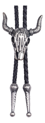 Lazos De Cuero Tipo Bolo, Cadena Con Forma De Calavera De Va