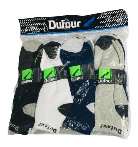 Imagen 2 de 5 de Media Dufour Hombre Soquete Con Toalla X12 Par Ar1 2015-3