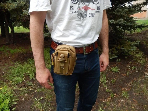 Imagen 4 de 6 de Porta Celular Táctico Molle Pouch Bandolera Riñonera Edc