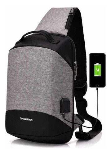 . Pechera Con Usb Mochila Cruzada Ajustable Antirrobo Moda