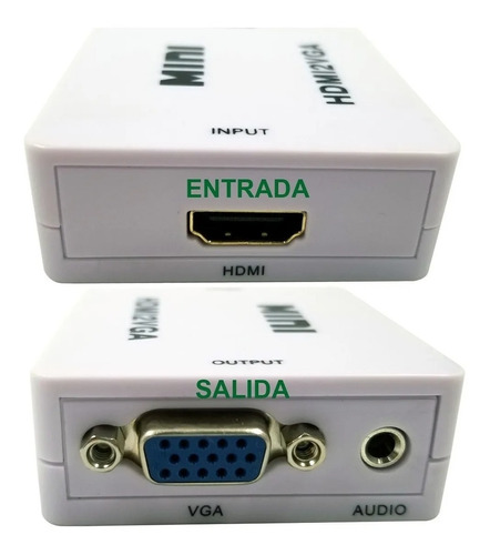 Convertidor Conversor Adaptador Hdmi + Sonido A Vga