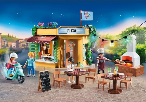 Imagen 2 de 9 de Playmobil Restaurante La Pizzeria Terraza 70336 City Life