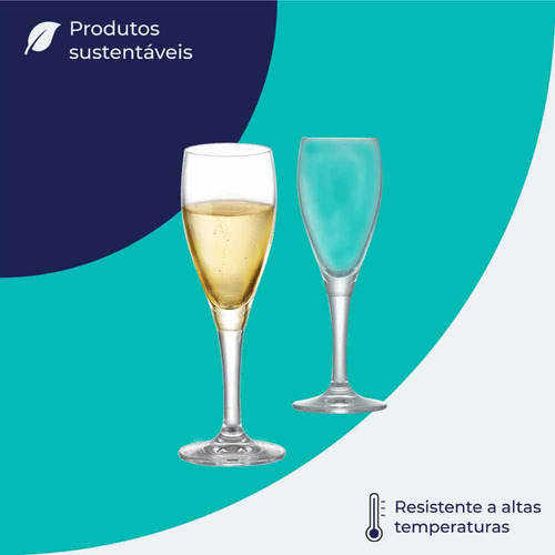 Taça Champanhe, Taça de Cristal, Arcadia Ruvolo 155ml 6pcs