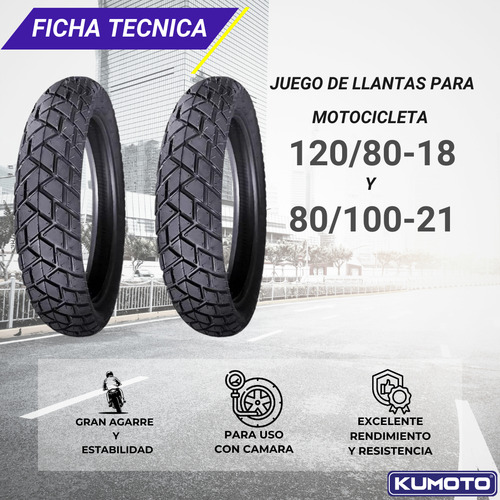 Llantas 120/80-18 Y 80/100-21 Dm250 Dm200 Verde Dm300 Dorado