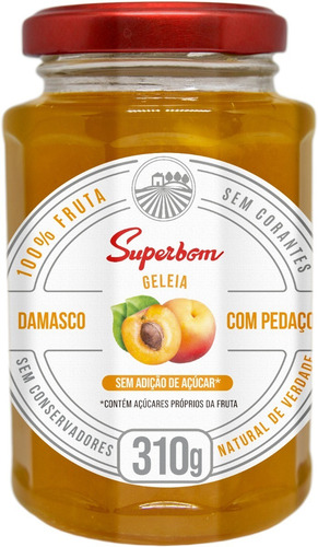Imagem 1 de 2 de Geleia De Damasco 310g - Superbom