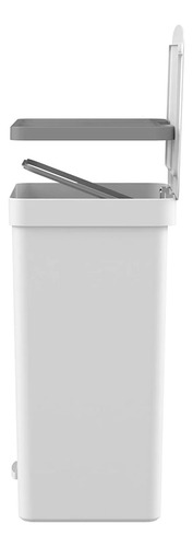 Lixeira De Pedal Trium Com Tampa 30 Litros Dupla Branca Ou -