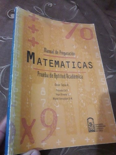 Libro Manual De Preparación Matemáticas Óscar Tapia