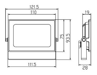 Imagen 2 de 7 de Reflector Proyector Led 20w Exterior Alta Luminosidad Candil