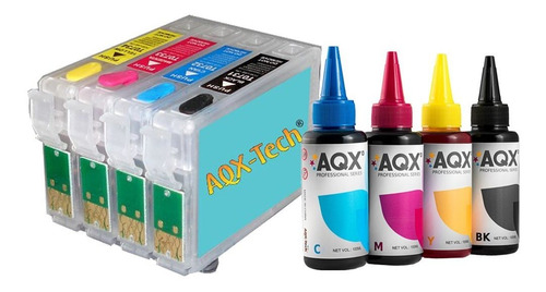 Cartuchos Recargables Aqx Para Epson Tx135 Tx125 T25 + Tinta