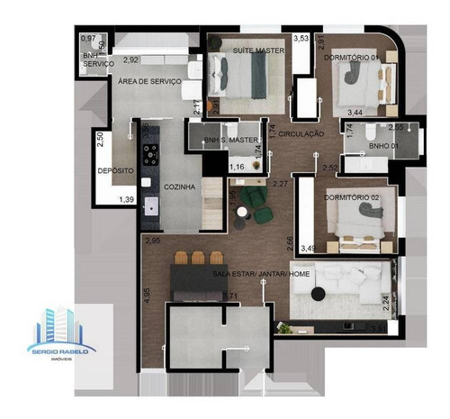 Imagem 10 de 10 de Apartamento Com 3 Dormitórios À Venda, 101 M² Por R$ 1.180.000 - Vila Uberabinha - São Paulo/sp - Ap3514