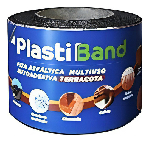 Fita Asfáltica Terracota 10cm X 10m Plastiband Dplastic