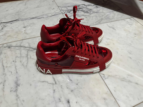 Tenis Dolce Gabanna Rojo Charol