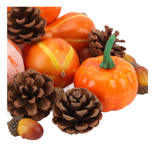Set Decorativo Con Hojas De Otoño, 166 Unidades, Calabazas,
