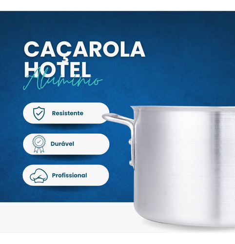 Kit Caçarola Panela Grande Industrial Restaurante Profissional Aluminio N32 + N34 + N36 Cor Cinza