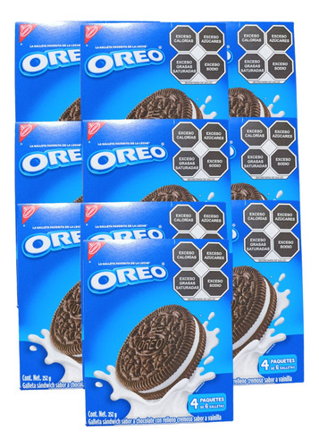 Galleta Oreo Chocolate 36pack De 6pz C/u Relleno Vainilla
