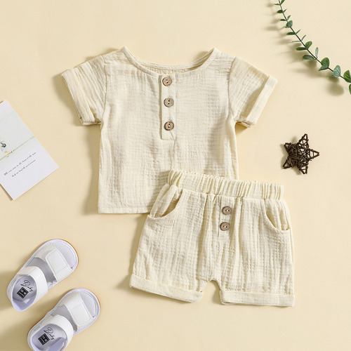Camiseta De Verano De Algodón Y Lino, Pantalones Cortos Para