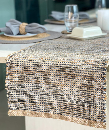 Camino De Mesa Chardin Home De Yute Natural, 13 X 72 Pulgada