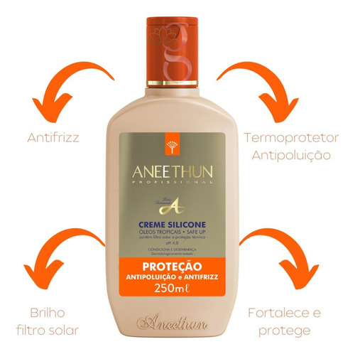 Aneethun Shampoo + Máscara 1 L + Creme De Silicone Proteção