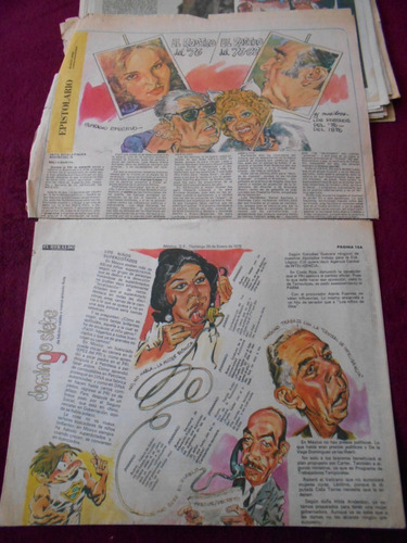 Lote 13 Caricatura Politica Valdes Periodico Carlos Salinas (Usado)