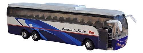 Autobús A Escala De Juguete Omnibus De Mexplus Coleccionable Plateado