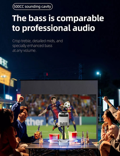 Projetor Vertical 4k Fhd Android Wifi Portátil Com Tela