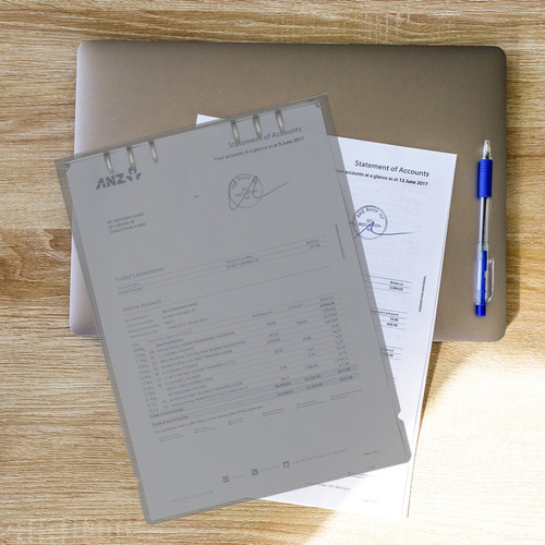 Carpeta A4 Transparente Con Hojas Sueltas