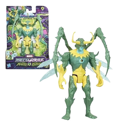 Boneco Avengers Loki Monster Hunters Mech Strike Hasbro