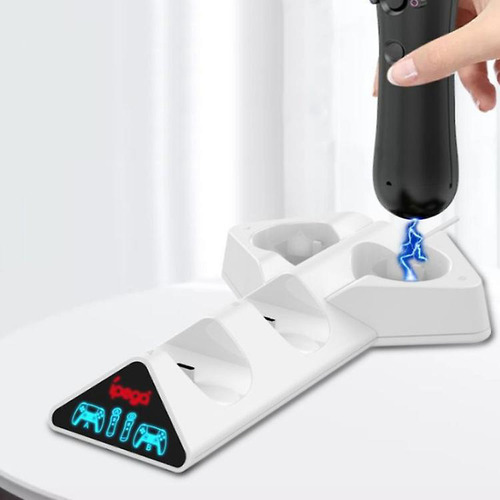 Base Carregadora 4 Em 1 Compatível Com Controle Ps5 Ps Move