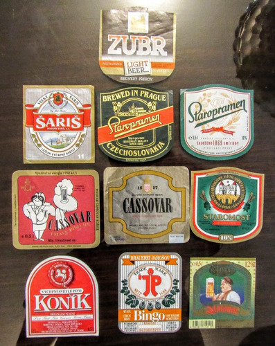 Colección 10 Etiquetas Cerveza Checoslovaquia (c85)