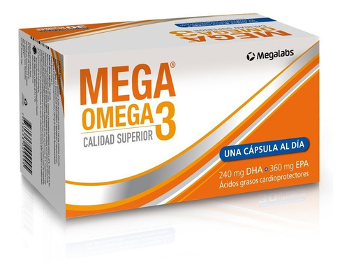Mega Omega3 X 30 Cápsulas (200mg Dha + 400mg Epa) Roemmers®