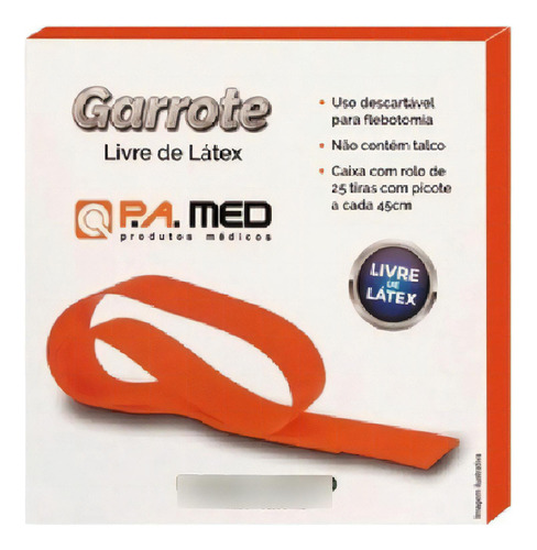 Garrote Caixa C/ 25 Tiras De 45cm Cada - Livre De Latex 