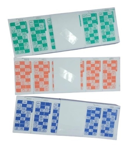 Cartones De Bingo Serie  X 2016. Descartables Papel Calidad
