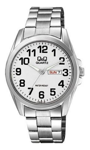 A190-204y - Reloj Q&q P/m Acero Doble Calendario