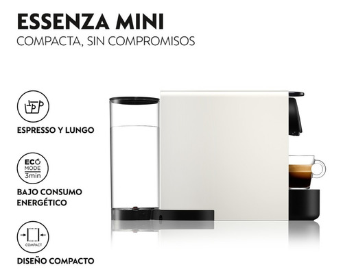 Imagen 5 de 10 de Cafetera Nespresso Essenza Mini Con Espumador De Leche