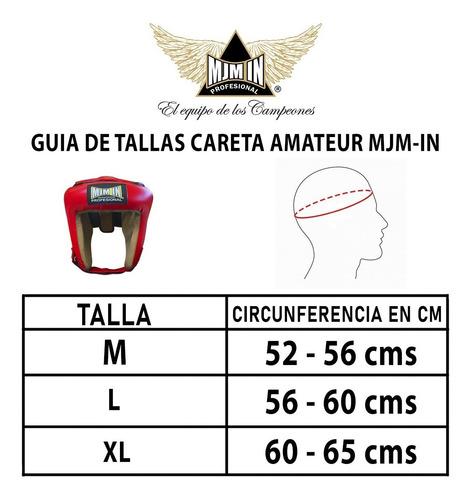 Imagen 3 de 6 de Careta Box Protector De Cabeza Mjm In Pu Amateur